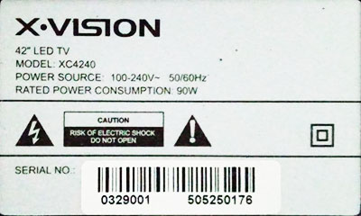 تعمیرات | ایکس ویژن | XC4240 | بکلایت