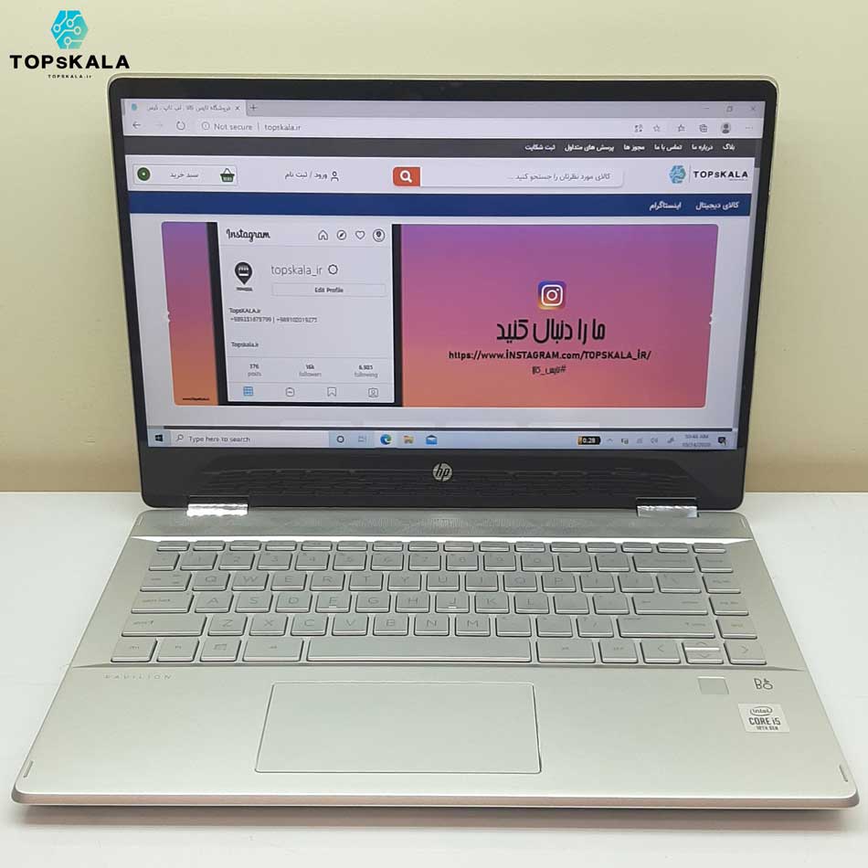 لپ تاپ استوک اچ پی مدل HP pavilion X360 14-dh1 با مشخصات intel Core i5 10210u - intel UHD 630 دارای مهلت تست و گارانتی رایگان / محصول HP 