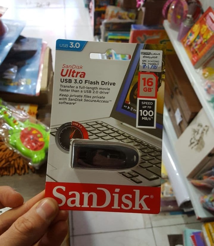 فلش مموری 16 گیگ سن دیسک اولترا usb 3