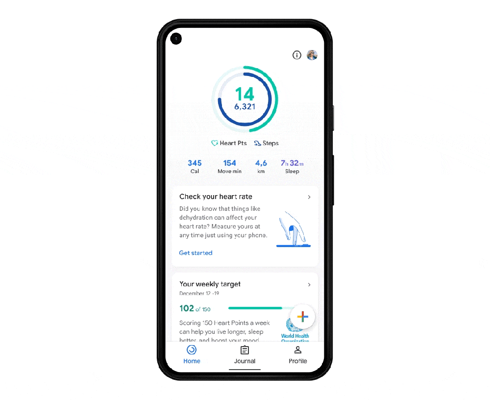 ردیابی ضربان قلب با برنامه گوگل فیت