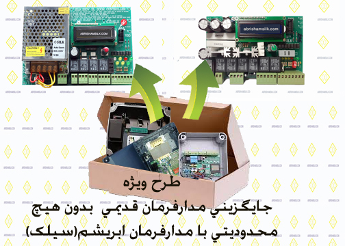 طرح تعویض مدارفرمان قدیمی جک پارکینگی با مدارفرمان جدید در ابریشم (سیلک)