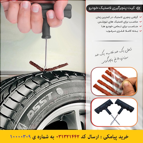 کیت پنچرگیری لاستیک خودرو Tubeless Tire Repair Kit