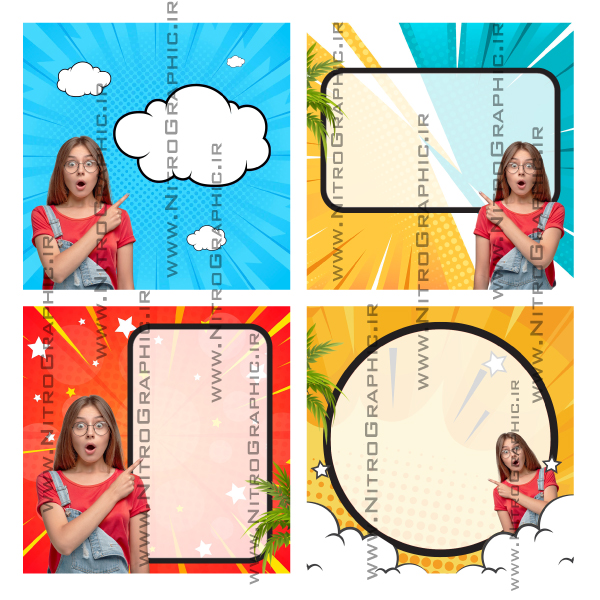 طرح های شاد و فانتزی ، فروشگاه های آنلاین ، خرید انلاین ، فروش اینترنتی ، کالا ، محصولات ، خدمات ، دختر شوکه شده ، زن تعجب کرده ، متعجب ، قرمز پوش ، با پیراهن قرمز ، طرحهای گرافیکی پست و استوری اینستاگرام